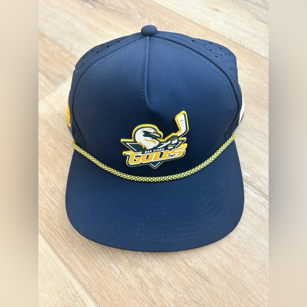San Diego Gulls Hockey Snap-Back Hat Cap w/ Indian Motorcycle logo Navy Blue NEW